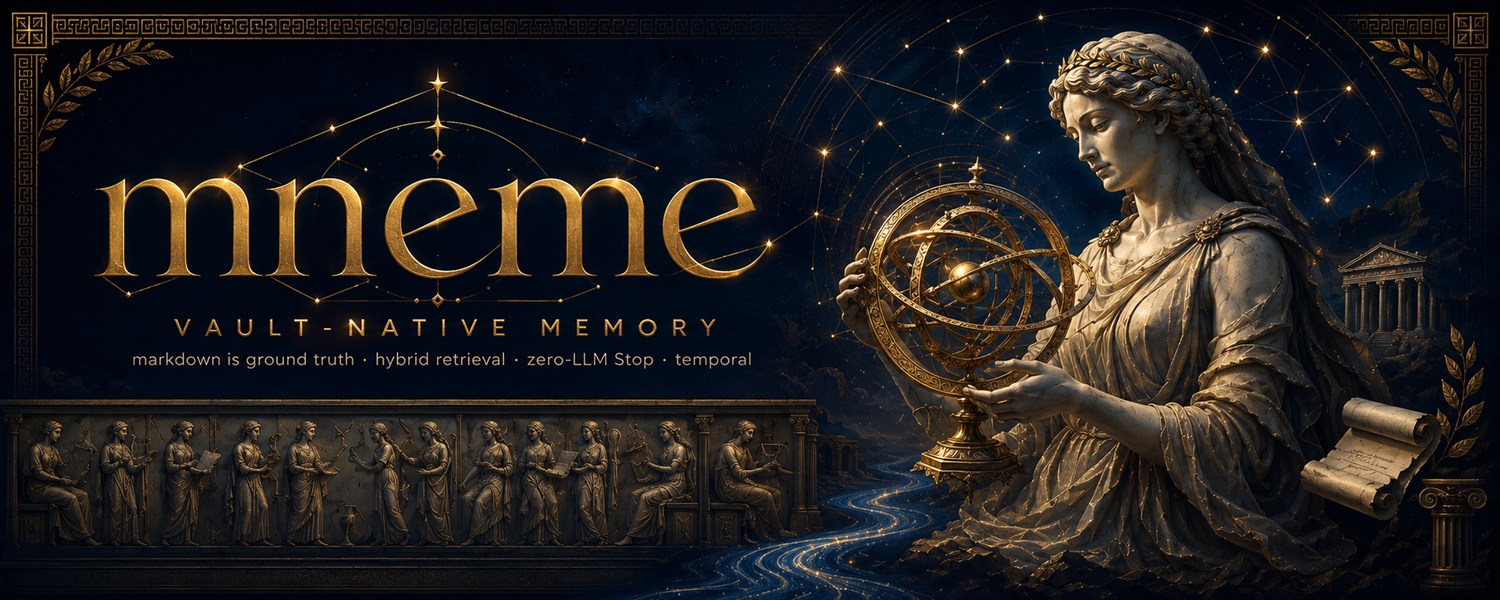 mneme, named for Mnemosyne, the Greek goddess of memory and mother of the nine Muses, holding an armillary sphere among the constellations
